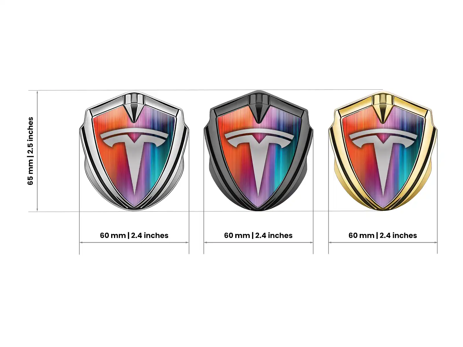 Tesla Badge Self Adhesive Modern Look Sturdy Build